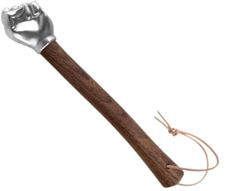 Stainless Steel Fist Shape Hammer,Fist Hand Hammer 2.1lb Sledge Hammers,Decorative Fist Hammers with Wooden Handle,Multifunctional Crafts and HardwareTools for Gardening Household Car Outdoor (A)