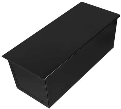 SEWACC Teglia per Toast in Acciaio Resistente con Coperchio Scorrevole Nero Stampo per Pane e Dolci da Forno 1000G per Uso Domestico Panetteria e Ristoranti