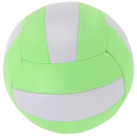 Homoyoyo Ballon de Volley-Ball Souple Taille 5 pour Sports en Salle, Équipement D'entraînement Sportif, Balle D’entraînement Solide Marquée Vert Blanc, Contrôle pour Compétition