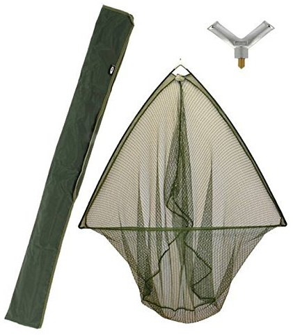 42 CARP PIKE FISHING LANDING NET WITH METAL BLOCK + STINK BAG NGT