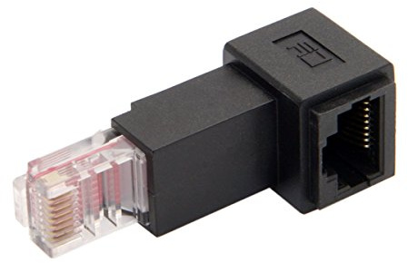 8P8C FTP STP UTP Cat 5e LAN-Ethernet-Adapter von Stecker zu Buchse um 90 Grad abgewinkelt