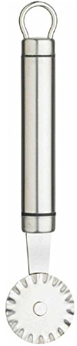 KitchenCraft Rotella tagliapasta professionale in acciaio inox / Affetta pasta, 17 cm (6,5), argento