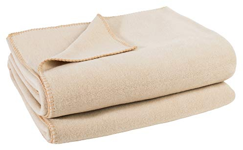 Zoeppritz Decke in der Farbe: Cream, aus 65% Polyester, 35% Viscose hergestellt, Größe: 160x200 cm, 103291-020-160x200