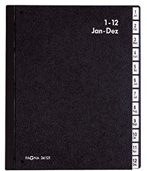 Pagna Pultordner 1-12 / Jan.-Dez. 12 Fächer schwarz