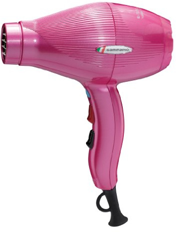 GAMMAPIU' Secador de Pelo Profesional E-T.C. Light, 3 Temperaturas, Ligero, Silencioso, Generador de Iones, 430 g, Rejilla Recubierta de Turmalina, W 1800-2100 (Enchufe ITALIA, Rosa)