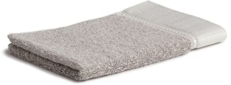 möve Brooklyn Gästetuch Uni mit Fischgratbordüre 30 x 50 cm aus 85 % Baumwolle / 10 % Viskose aus Bambus-Zellstoff / 5 % Leinen, cashmere