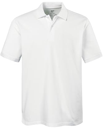 JP 1880 Polo, Básico, Media Manga, Piqué, Hasta La Talla 10xl, Camisa de polo para Hombre, Blanco (Schneeweiß), 6XL