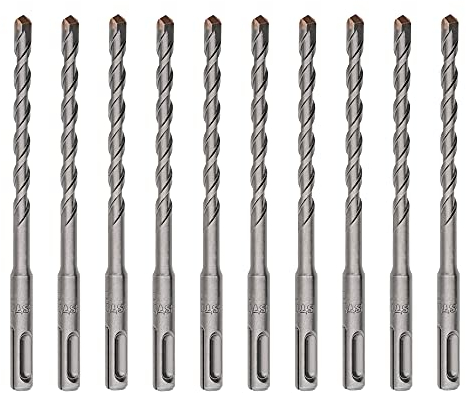 STIER SDS-plus-Bohrer, 10 Stück, Länge 160 mm, Durchmesser 6 mm, geeignet für Beton & Mauerwerk, Steinbohrer, Betonbohrer, Sds plus Bohrer Set, Steinbohrer Set, Stahlbeton Bohrer
