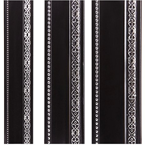 1x Zierleiste Schwarz 6 cm