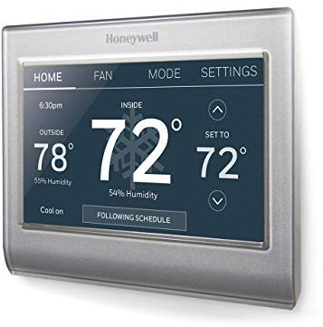 Honeywell Home Wi-Fi Smart Color Programmable Thermostat, Alexa Enabled, (RTH9585WF1004), Gray, Pack of 1