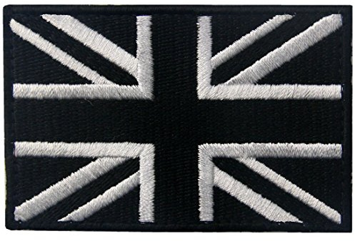 EmbTao Taktisk brittisk Union Jack lapp broderad England flagga moral applikation fästkrok och ögla UK emblem