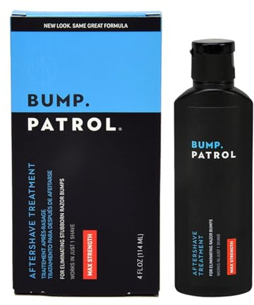 Bump Patrol Maximum Strength Aftershave Treatment Serum – Razor Bump Stopper and Ingrown Hair Treatment for Men and Women, Fast Acting Formula - 4 oz (Pack of 1)