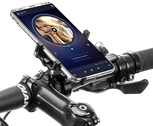 ROCKBROS Fahrrad Motorrad Handyhalterung für 4.2-6.8 Zoll Smartphone 360° Drehbar Ebikes Halterung für Lenker 22.2 bis 31.8mm Universal
