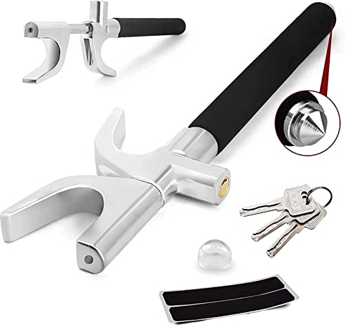 YINGJEE Universal Lenkradkralle Lenkradschloss Für Auto/LKW/SUV/Van Diebstahlsicherung Auto Diebstahlschutz Lenkradsperre Mit 3 Schlüsseln (Schwarz)