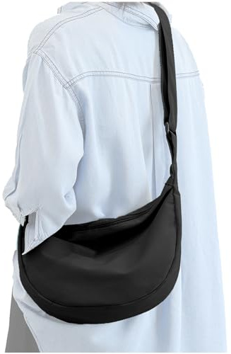 CTWWFS Xkb Nylon Crossbody Crescent Bag