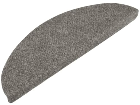vidaXL Alfombrillas Autoadhesivas Escalera 10 uds Gris 65x22,5x3,5 cm, Alfombra de escaleras, Alfombra de escalón, Protectores de escaleras