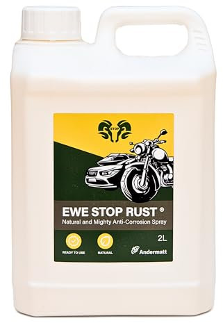 Andermatt UK EWE Stop Rust Spray Anti-Corrosion - Automotive Multipurpose Spray Grease for Rust Prevention | Nano - Coating Moisture Barrier | With Natural Anti Seize Properties - Refill 2L