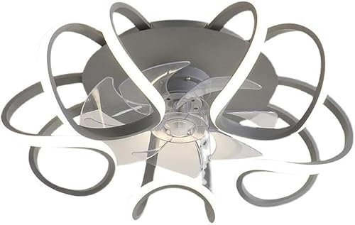 ZERAPH New American Durable Simple Grey Ceiling Fan with Lights and Remote Control, 60W LED 3 Colors Dimming Ceiling Fan, 23.6 Inch 3 Speeds Ceiling Fan, ​for Home Bedroom Living