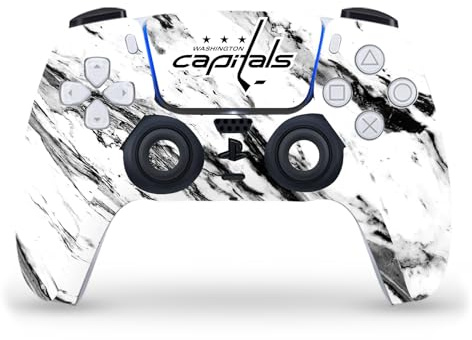Head Case Designs Offizielle NHL Marmor Washington Capitals Vinyl Frontplatte Haut Gaming Aufkleber Abziehbild Abdeckung kompatibel mit Sony PlayStation 5 PS5 DualSense Controller