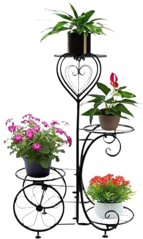 Porta Piante Supporti per Fiori Scaffale Piante Supporti Moderni In Metallo A 4 Livelli Espositore Ad Angolo Scaffale Per Fiori Alto Supporto Per Piante Multiple Portafiori Scaffale Fiori Supporti per