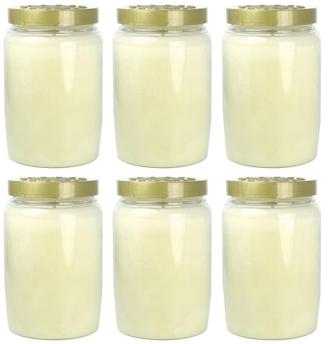 Set di 6 candele devozionali 3 giorni bianco – Candela Novena – Culto cristiano in cera vegetale