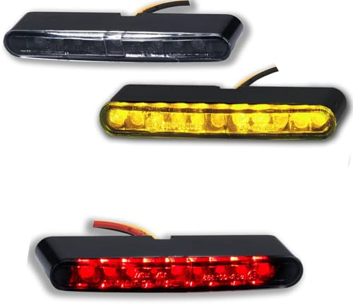 Germany Motorsports LED Motorrad Beleuchtung Set Blinker Blinkleuchten Rücklicht Rückleuchte e-geprüft 12V universal (1 Paar Blinker + 1 Rücklicht)