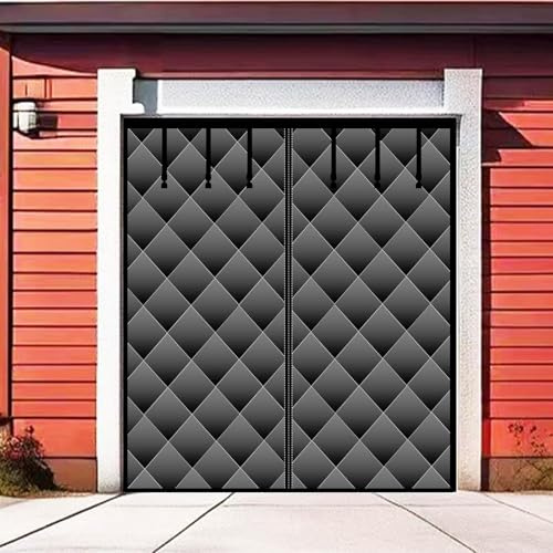 Garage Door Screen for Winter, Sunmoxia Magnetic Thermal Insulated Door Curtain, Upgraded Oxford Cloth Filled with Thicken Polyester Fiberfill, Waterproof, Windproof Insulation Cover Blanket (9 * 7Ft)