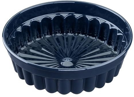 Dr. Oetker Charlottenform Back-Liebe Emaille Ø28 cm – Premium Emaille-Versiegelung, schnitt- und kratzfest, ozeanblau, spülmaschinengeeignet, kuchenbackform