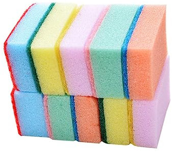 Ipetboom 50 Stück Bunte Nano Reinigungsschwämme Küchenschwamm Pads Mit Kratzfreier Scheuerfläche Für Geschirr Und Bad Langlebig Griffbereit Für Einfache Hausreinigung