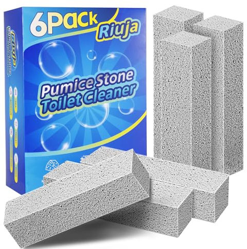 6 Pack Pumice Stone Toilet Bowl Cleaner, Pumice Stone for Cleaning, Powerfully Cleans Toilets, Bathtubs, Grills, Swimming Pools, Sinks