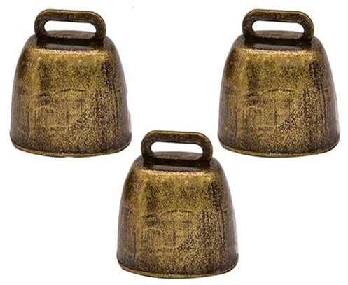3 Pezzi campane in rame, campana anti-smarrimento, Campane in Metallo Antico, Ottone, per Animali Domestici, Campanelli Antifurto