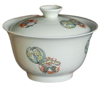 Tazza da tè in stile cinese antico smaltato, non calda, ciotola da tè in stile retrò - ciotola ricoperta di fascino antico: Tuanhua
