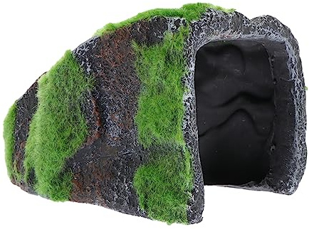 GRIRIW Plataforma Decorativa para Tortugas, Rampa de Resina Realista para Reptiles, Base de Descanso y Simulación de Césped para Acuarios