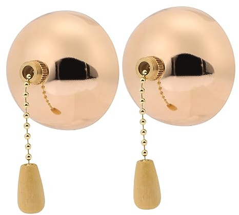 WOONEKY 2 piezas Cuerda de para Ventilador de Techo y Lámpara de Techo Cadena Decorativa de Diseño Elegante y Práctico para Reemplazo de Interruptores de Luz