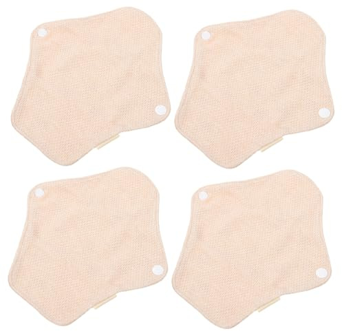 Veemoon Wiederverwendbare Damenbinden 4 Stück Baumwolle 180mm Atmungsaktive Menstruationspads Waschbar Weich Für Alltag Sport Reisen