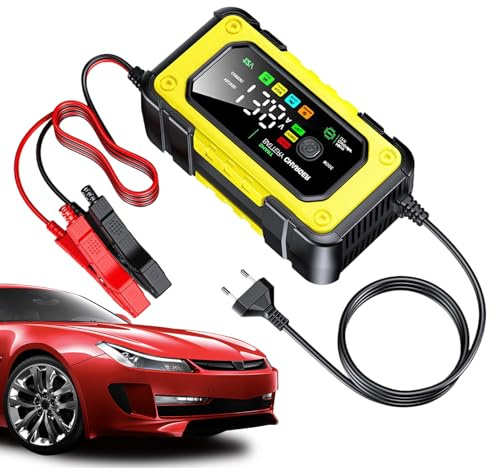 Auto-Ladegerät – Batterie-Erhaltungsgerät 12 V und 7 A für Autos, LCD-Farbdisplay für LKW, Motorrad, Boot, Outdoor, Garage – Werkzeug für Fahrzeuge, Boote und LKW