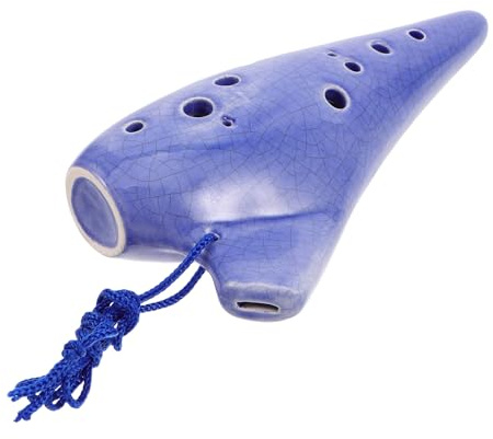 VINTORKY 12loch Flöte Okarina Keramik-blasinstrument Musikinstrument für Anfänger und Junge Mädchen zum Üben für Partys mit Tasche und Lehrbuch