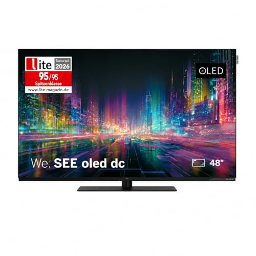 LOEWE We. See 48 OLED dc, 48 Zoll Ultra HD Smart TV, Dual-Channel Funktion | Entwickelt und designed in Deutschland, 48 Zoll OLED Smart TV, Ultra HD, HDR, Smart TV, HDMI, Streaming, dünnes Design