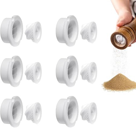 SANTUO 6 PCS Pepper Mill Replacement Parts, Ceramic Grinder Core for Salt and Pepper Grinders, DIY Accessories for Rebuilding and Repairing Spice Mills, High-Grade Ceramic Mechanism