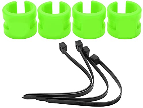 TZOXTLH Juego de 4 Uds. De Horquilla Trasera Delantera de Bicicleta, Pegatina de Cadena Protectora de Anillo de protección de Goma anticolisión (Verde)