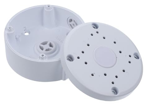 HONMEET Elektrische Anschlussdose 12cm aus Aluminium mit Kabelrinne und Halterung für Überwachungskameras Feuchtigkeitsgeschützt für Außen und Innen