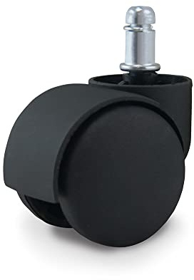 Waytex 78150 Roulette pour Fauteuil de bureau Universelles Diamètre 50 mm – Couleur Noir