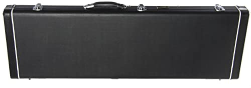 Fame EB-1 Electric Bass Case, Schwarz, Wetterfest, E-Bass Koffer mit Polsterung, Zubehörfach, Passend für J-, P-, MM-Style Bässe, Robuste Metallschnallen, Ideal für den Einsatz on the Road