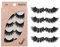 Pestañas Postizas 4 Pares - Profesional reutilizable Pestañas de la cara Ajuste para todos los ojos, Hecho a mano natural grueso Pestañas 3D Faux Mink G106