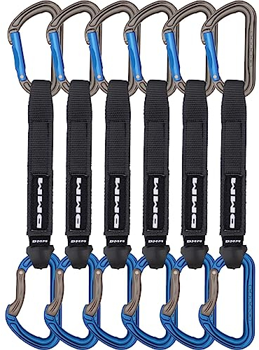DMM Shadow Quickdraw 18 cm Titanium-Blue 6er Set