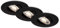 BRILONER 7146-035 Luminaires, Lampes encastrées Jeu de 3 plafonniers, Module LED pivotant, 5 Watts, 460 lumens chacun, 3 000 Kelvin, IP23, Noir Mat, 90x24 mm (DxH)