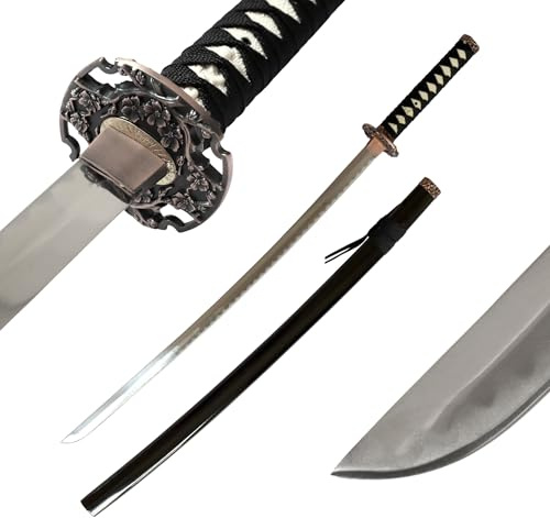 DEPICE Katana Samuraischwert inkl. Saya - geschärft, Antikfinish - 950 g / 97 cm