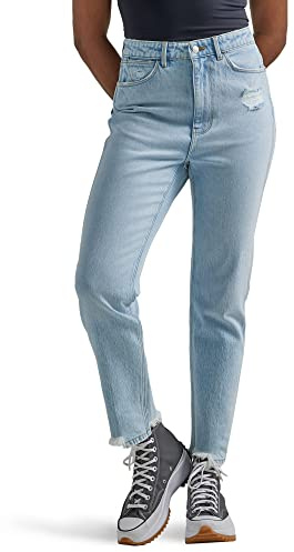 Wrangler Tapered High-Rise Mom Jean, Dreamboat, 10