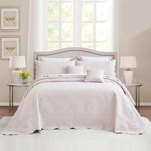 Blythease Couvre-lit surdimensionné pour très grand lit 349 x 305 cm, housse de couette légère à ultrasons, réversible, 5 pièces, 100 % microfibre, très grand lit californien/Alaska, gris lilas