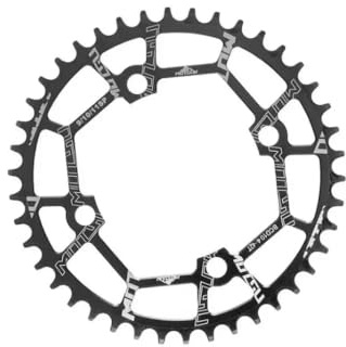 104 BCD Fahrrad Kettenblatt 40T 42T 44T 46T 48T 50T 52T Schmale Breite Kettenblätter für 8 9 10 11 12-Fach MTB, BMX Bike, Gravel Bike und Rennrad (Schwarz 42T)